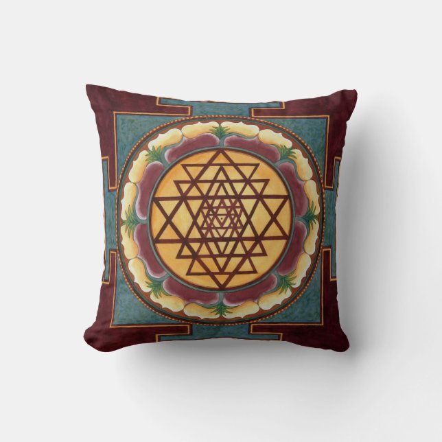 Sri Yantra Kissen (Vorderseite)