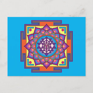 Sri Yantra Mandala Postkarte