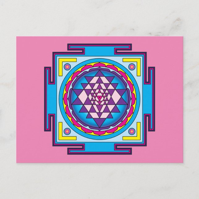 Sri Yantra Mandala Postkarte (Vorderseite)