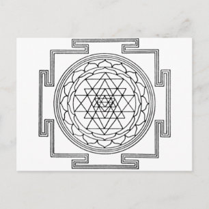 Sri Yantra Mandala Postkarte