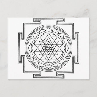 Sri Yantra Mandala Postkarte