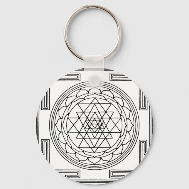 Sri Yantra Mandala Schlüsselanhänger (Vorderseite)