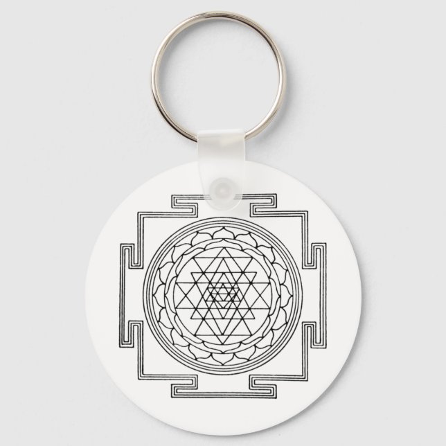 Sri Yantra Mandala Schlüsselanhänger (Vorderseite)
