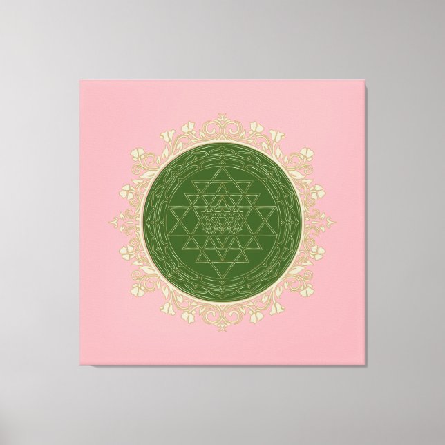 Sri Yantra Mandala - Wrapped Canvas Leinwanddruck (Vorderseite)