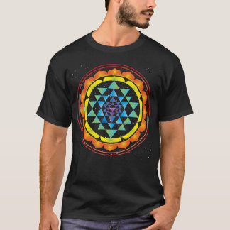 Sri-Yantra-Mystisches Symbol der heiligen Geometri T-Shirt