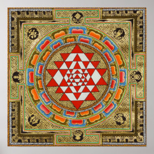 Sri Yantra Plakat