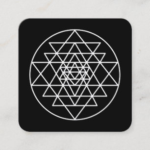Sri Yantra Quadratische Visitenkarte
