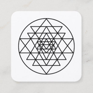 Sri Yantra Quadratische Visitenkarte