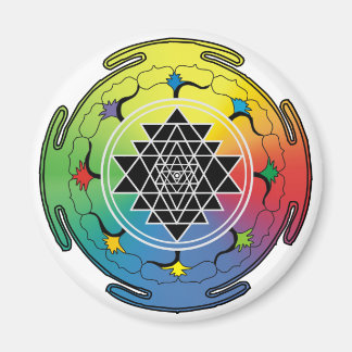 Sri Yantra Rainbow Magnet