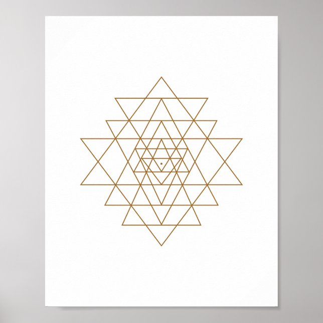 Sri Yantra Sacred Geometred Wall Art Poster (Vorne)