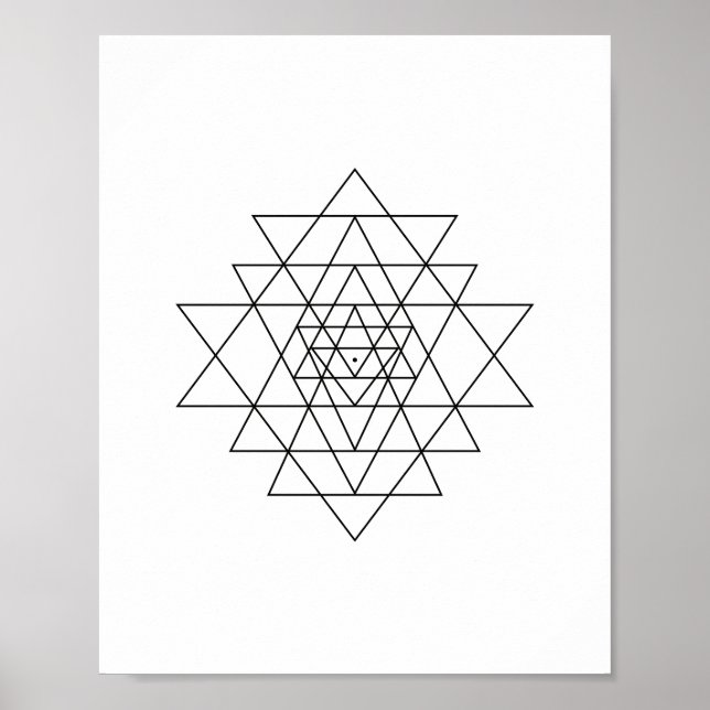 Sri Yantra Sacred Geometred Wall Art Poster (Vorne)
