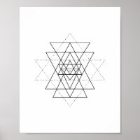 Sri Yantra Sacred Geometred Wall Art Poster