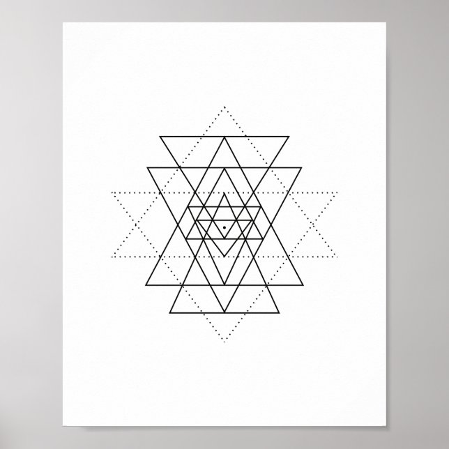 Sri Yantra Sacred Geometred Wall Art Poster (Vorne)