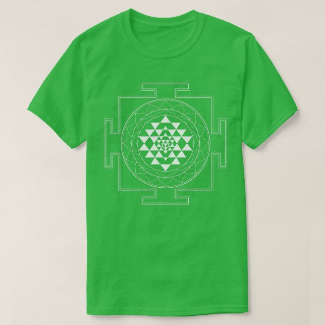 Sri Yantra Sacred Geometry Hindu Tantra Sacro Art T-Shirt (Design vorne)