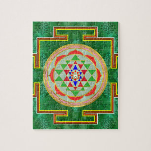 Sri Yantra/Sri Chakra in der Farbe Puzzle