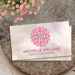 Sri Yantra / Sri Chakra in der Lotus-Blume Visitenkarte