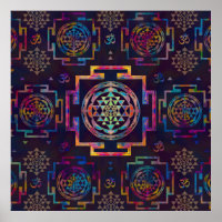 Sri Yantra / Sri Chakra in Farbe