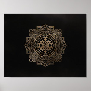 Sri Yantra / Sri Chakra in Goldlotus Poster