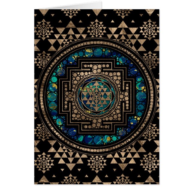 Sri Yantra/Sri Chakra Marmor und Gold (Vorne)