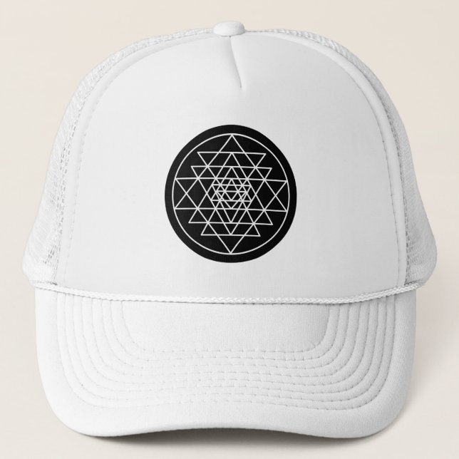 Sri Yantra Truckerkappe (Vorderseite)