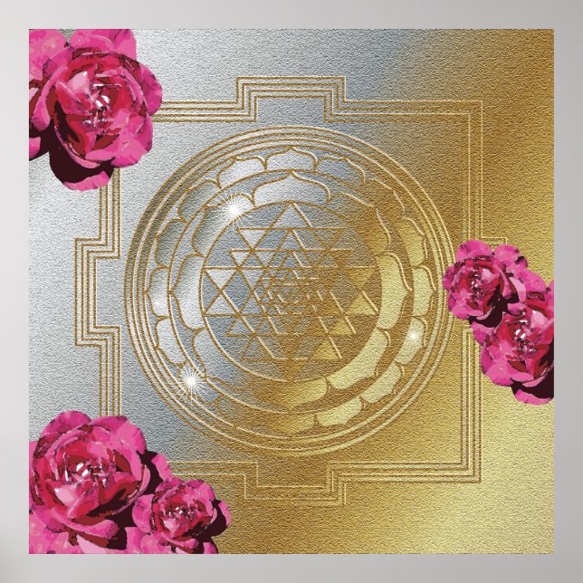 SRI YANTRA und der Anteil der Rose II - Poster (Vorne)