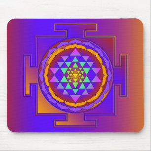 SRI YANTRA voll gefärbt + Ihre Ideen Mousepad