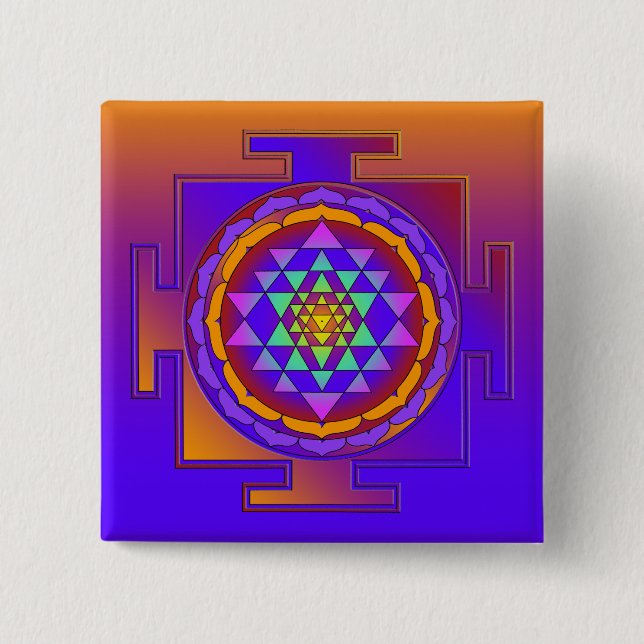 SRI YANTRA Vollfarbe + Ihre Ideen Button (Vorderseite)