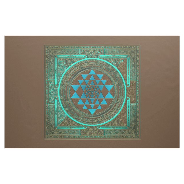 Sri Yantra Wasser-Glühen - Gewebe Stoff (Yard (91,4 cm))