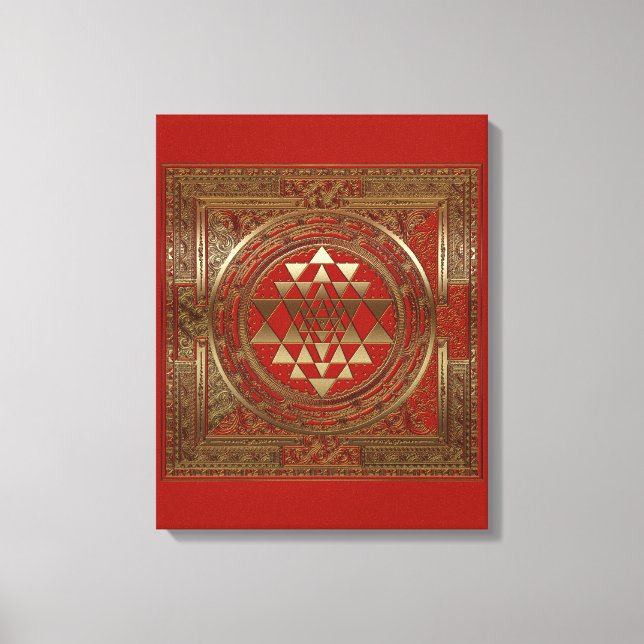 Sri Yantra - Wrapped Canvas Leinwanddruck (Vorderseite)