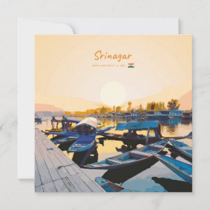 Srinagar, Indien - Dal Lake Shikara Boote Einladung