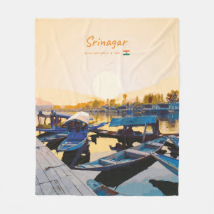 Srinagar, Indien - Dal Lake Shikara-Boote Fleecedecke