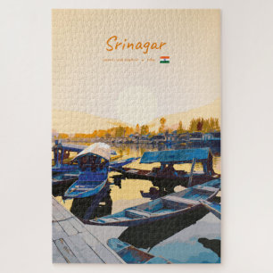 Srinagar, Indien - Dal Lake Shikara-Boote Puzzle