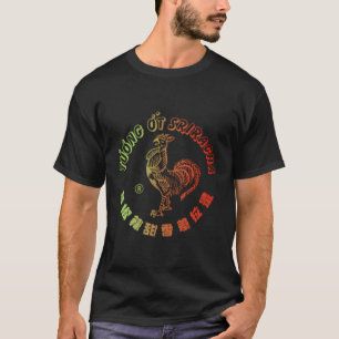 Sriracha Heiße Sauce rot und grün grau T-Shirt