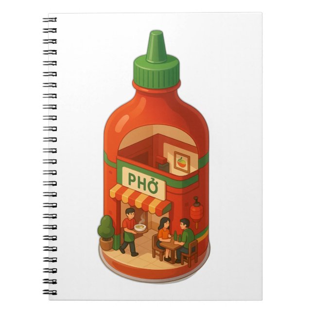 Sriracha Pho Shop Notizblock (Vorderseite)