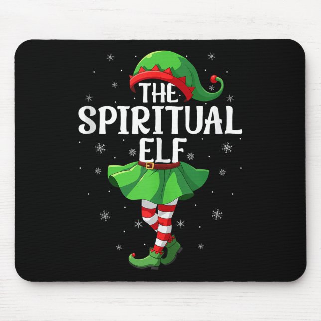 Sritual Elf Christmas Girls Women Elf Squad Xmas F Mousepad (Vorne)