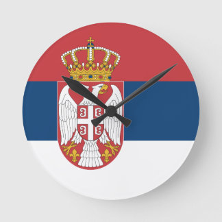 Srpska Zastava na Zidnom Satu Runde Wanduhr