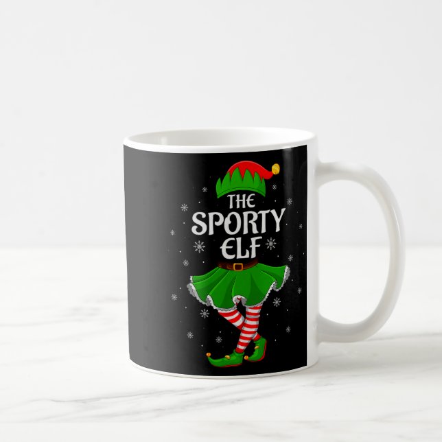 Srty Elf Christmas Family Girls Women Elf Squad Xm Kaffeetasse (Rechts)