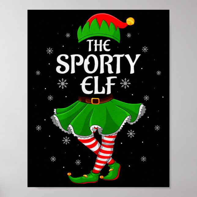 Srty Elf Christmas Family Girls Women Elf Squad Xm Poster (Vorne)