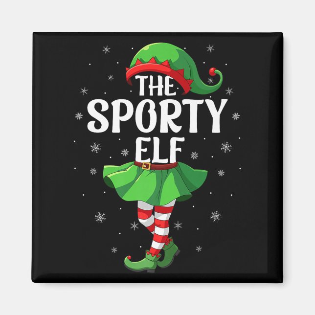 Srty Elf Christmas Girls Women Elf Squad Xmas Fami Magnet (Vorne)