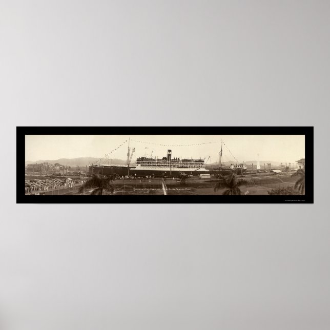 SS Ancon in Panama Foto 1939 Poster (Vorne)