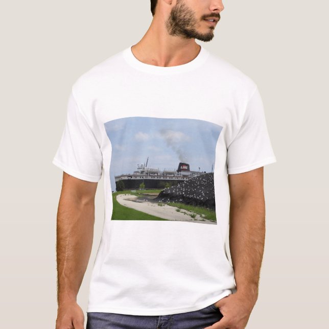 SS Badger Coal Ship in Manitowoc WI T - Shirt (Vorderseite)