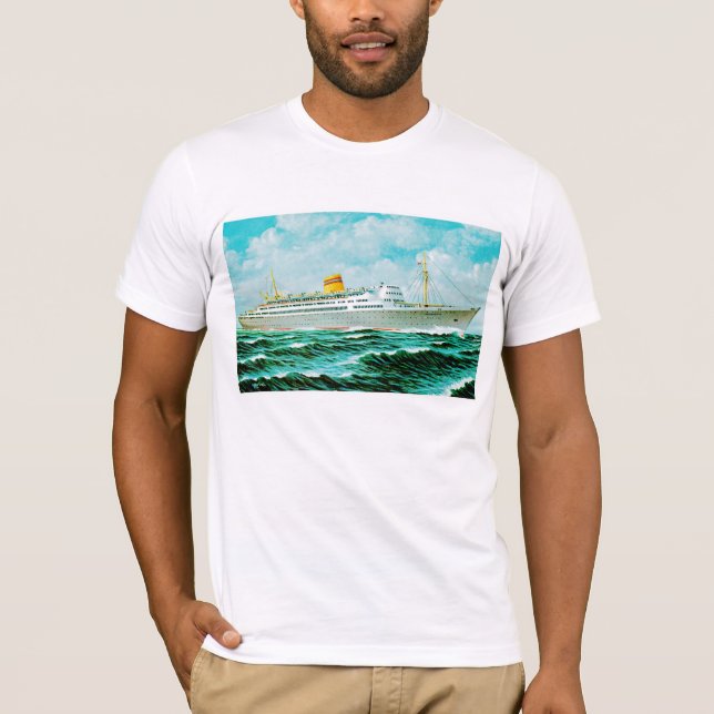 SS Bergensfjord in Meer T-Shirt (Vorderseite)