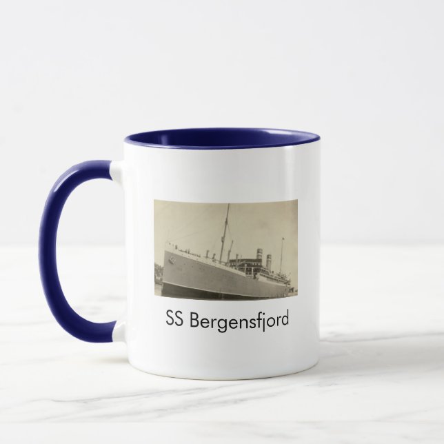 SS Bergensfjord Norwegische Tasse (Links)
