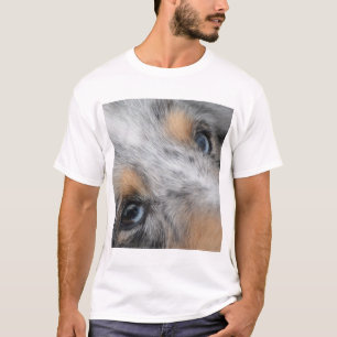 SS Blue Merle White und Tan Augen Kleidung T-Shirt