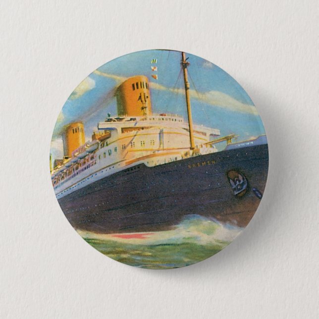 SS Bremen auf See Button (Vorderseite)