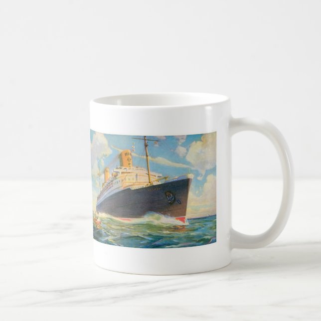 SS Bremen auf See Kaffeetasse (Rechts)