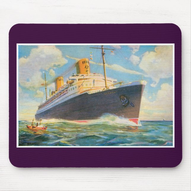 SS Bremen auf See Mousepad (Vorne)