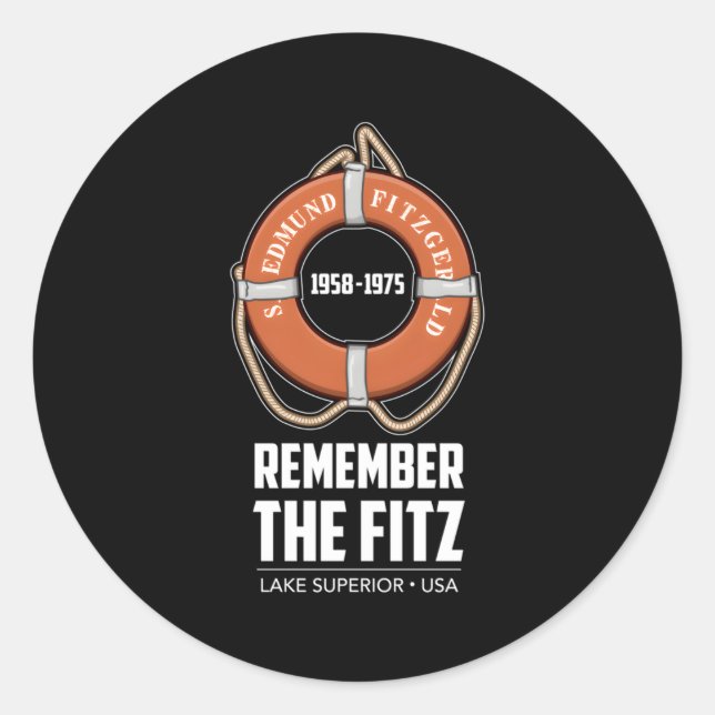 Ss Edmund Fitzgerald Lake Superior Iron Ore Runder Aufkleber (Vorderseite)