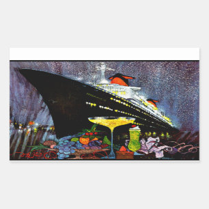 SS Frankreich mit Champagne Rechteckiger Aufkleber