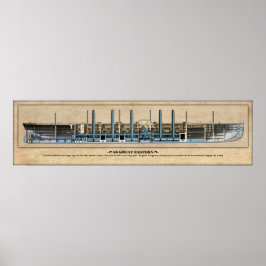 SS Great Eastern Inboard Profile/Cutaway Poster